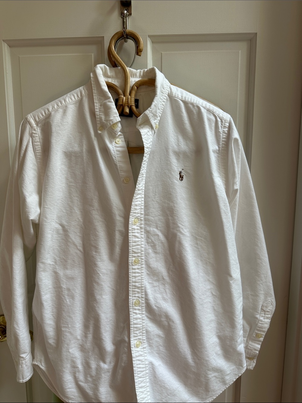 Ralph Lauren White Button-Down Oxford Shirt